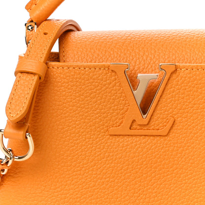 Louis Vuitton Taurillon Mini Capucines Sunbeam Yellow 7 of 9