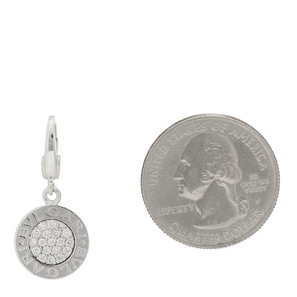 Bulgari 18K White Gold Pave Diamond BVLGARI BVLGARI Charm Pendant 2 of 4