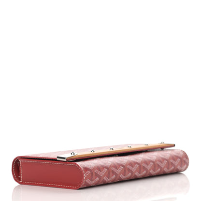 Goyard Goyardine Monte Carlo Bois Clutch With Strap Red 4 of 10
