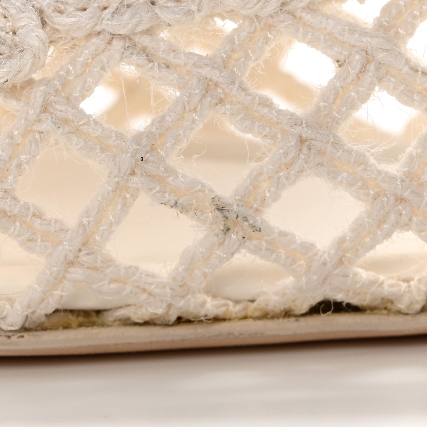 Raffia Braided CC Mocassin Loafers 41 White