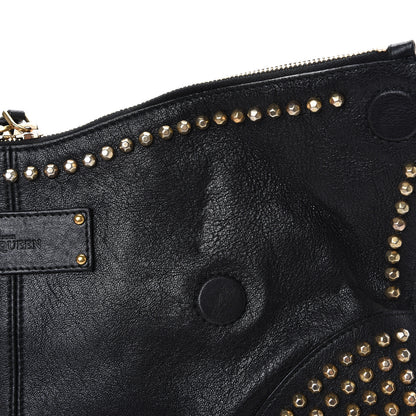 Alexander McQueen Calfskin Studded De Manta Clutch Black 8 of 12
