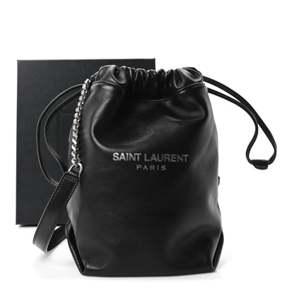Saint Laurent Lambskin Small Teddy Bucket Bag Black 12 of 12