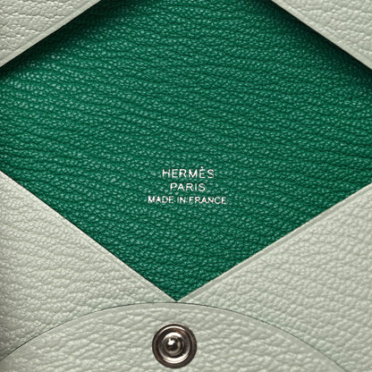 Hermes Chevre Mysore Verso Calvi Duo Card Case Vert Fizz Menthe 5 of 7