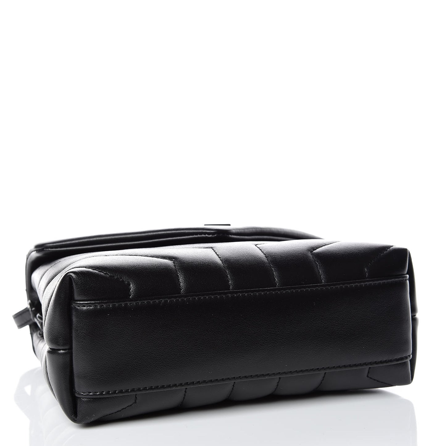Calfskin Y Quilted Monogram Toy Loulou Crossbody Bag Black
