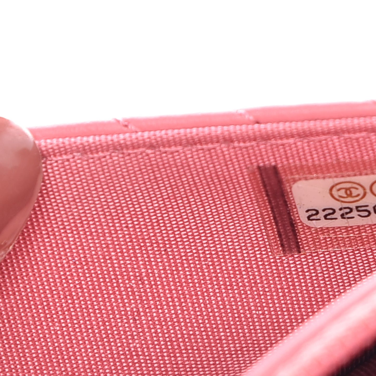 Calfskin Chevron Quilted Boy Wallet On Chain WOC Pink