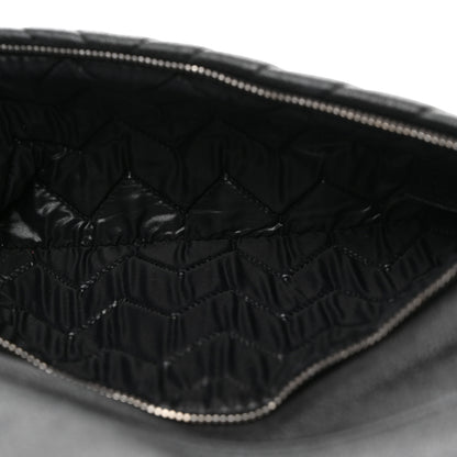 Chanel Calfskin Chevron CC Beauty Clutch Black 7 of 10