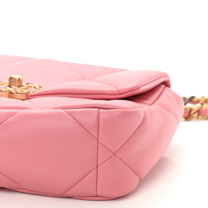 Chanel Lambskin Quilted Medium Chanel 19 Flap Pink 9 of 10