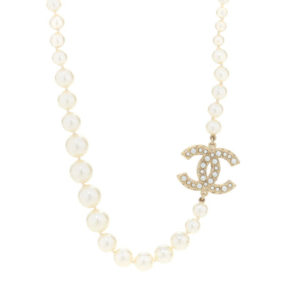 Chanel Pearl CC 100th Anniversary Necklace Light Gold 1 of 5