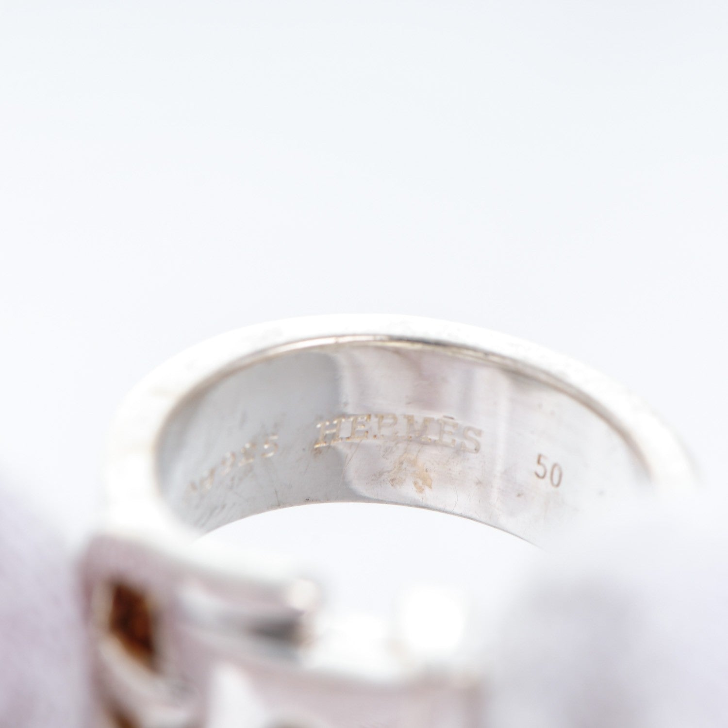 Hermes Sterling Silver Debridee Ring PM 50 5.25 5 of 7