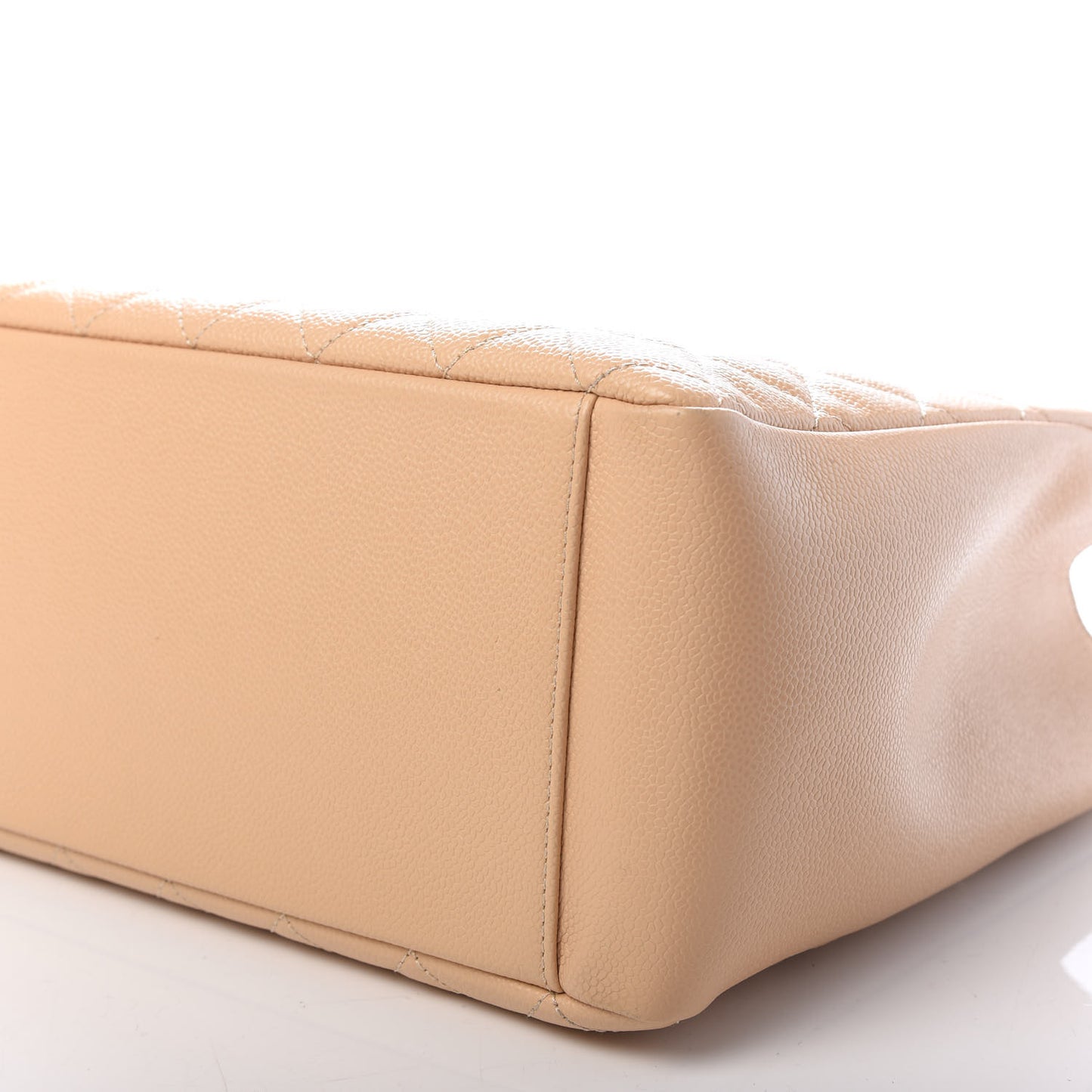 Caviar Quilted Grand Shopping Tote GST Beige