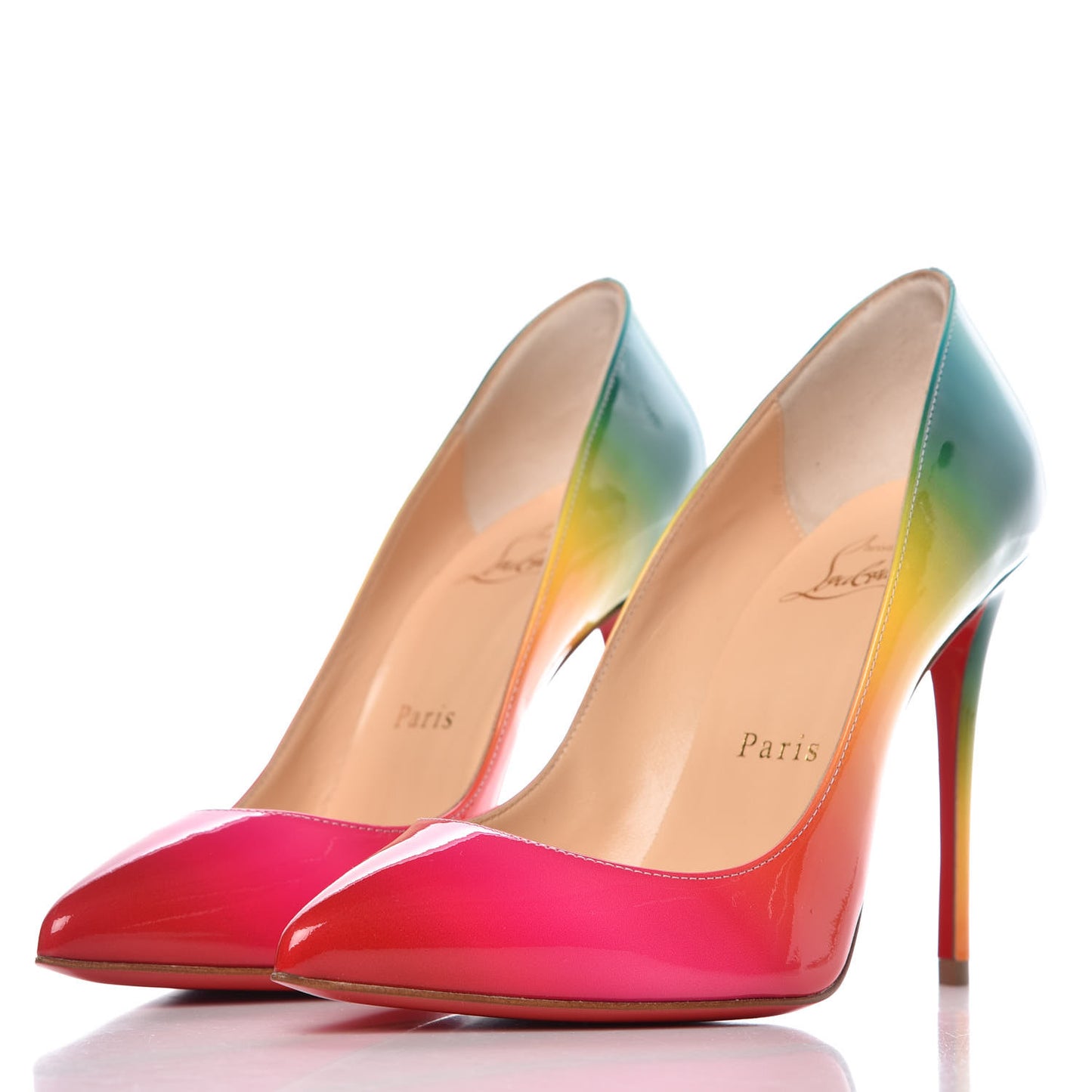 Patent Rainbow Pigalle Follies 100 Pumps 35 Multicolor
