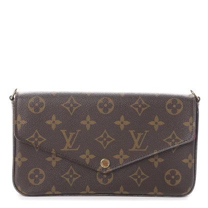 Louis Vuitton Monogram Pochette Felicie Chain Wallet Fuchsia 1 of 7