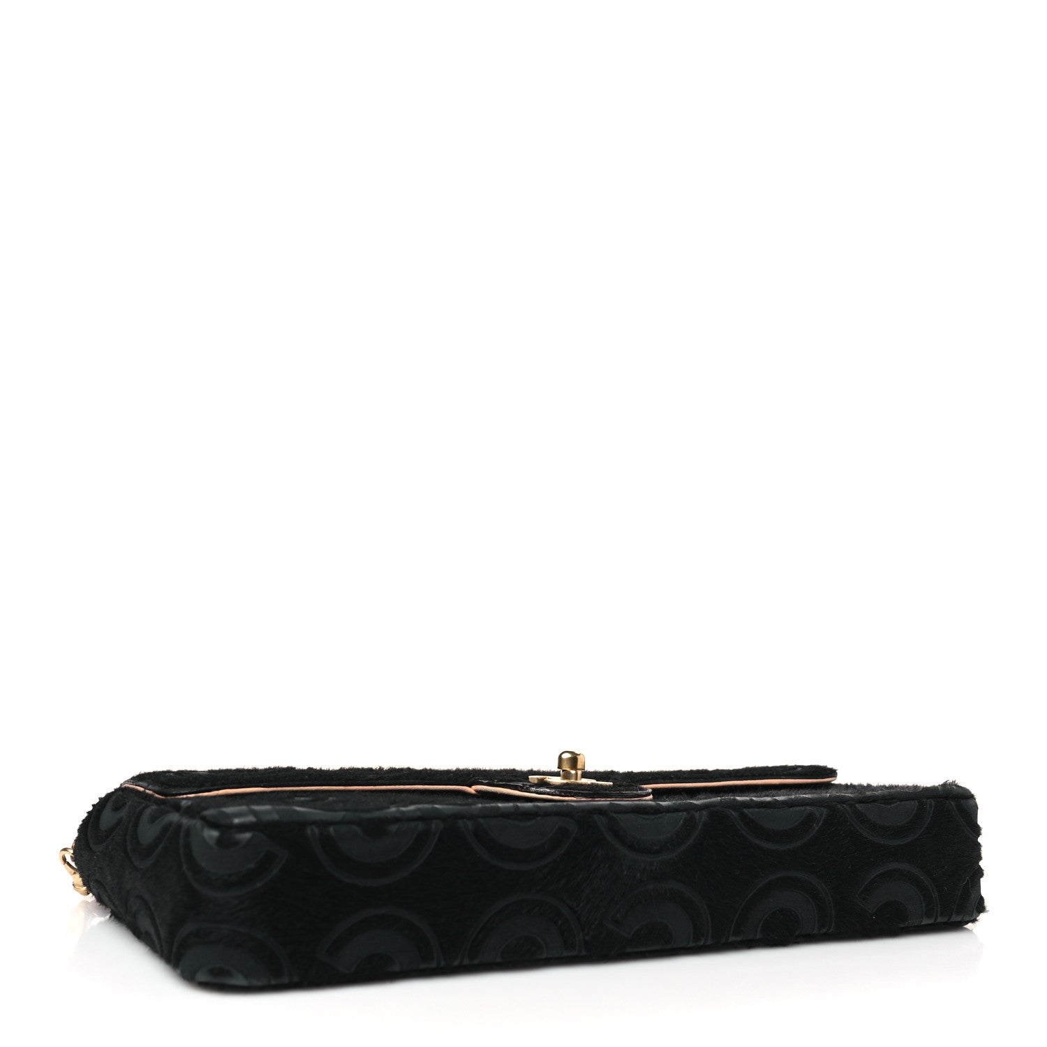 Chanel Pony Hair CocoDouble East West Flap Black Rose 4 of 9