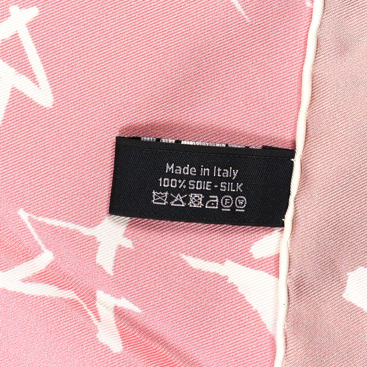Chanel Silk Star Square Scarf Pink 3 of 3