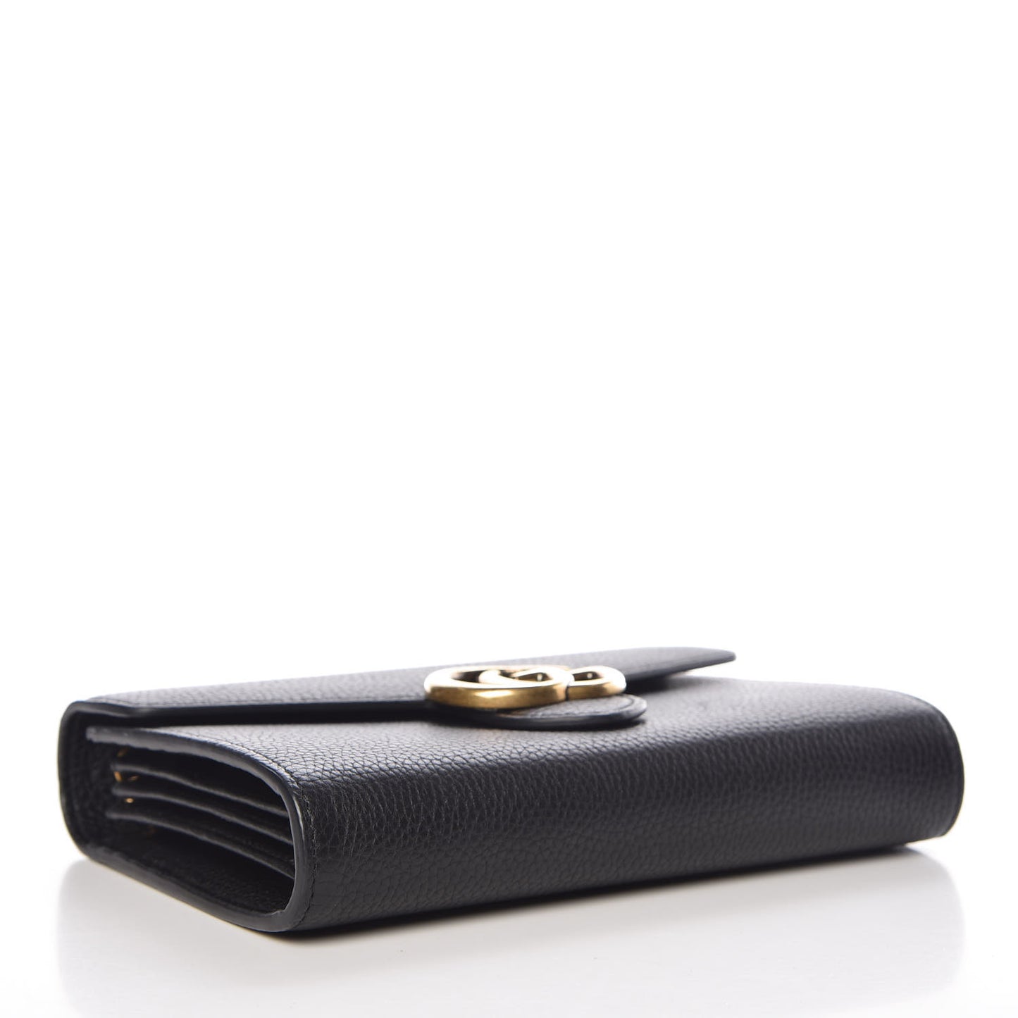 Calfskin GG Marmont Chain Wallet Black