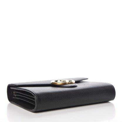 Gucci Calfskin GG Marmont Chain Wallet Black 4 of 10