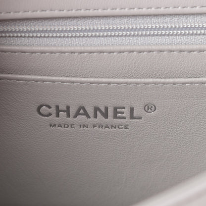 Chanel Lambskin Quilted Mini Rectangular Flap Grey 6 of 11