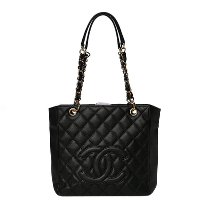 Chanel Caviar Quilted Petit Shopping Tote PST Black 1 of 19