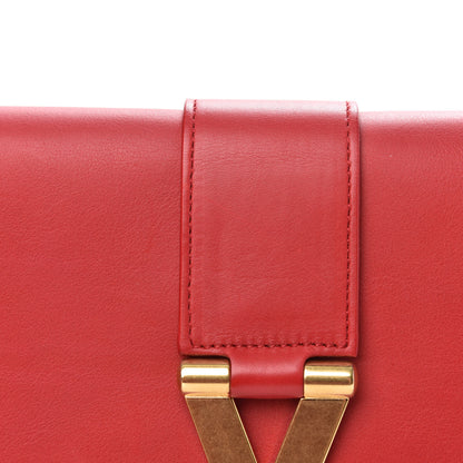 Saint Laurent Calfskin Classic Y Ligne Clutch Red 11 of 13