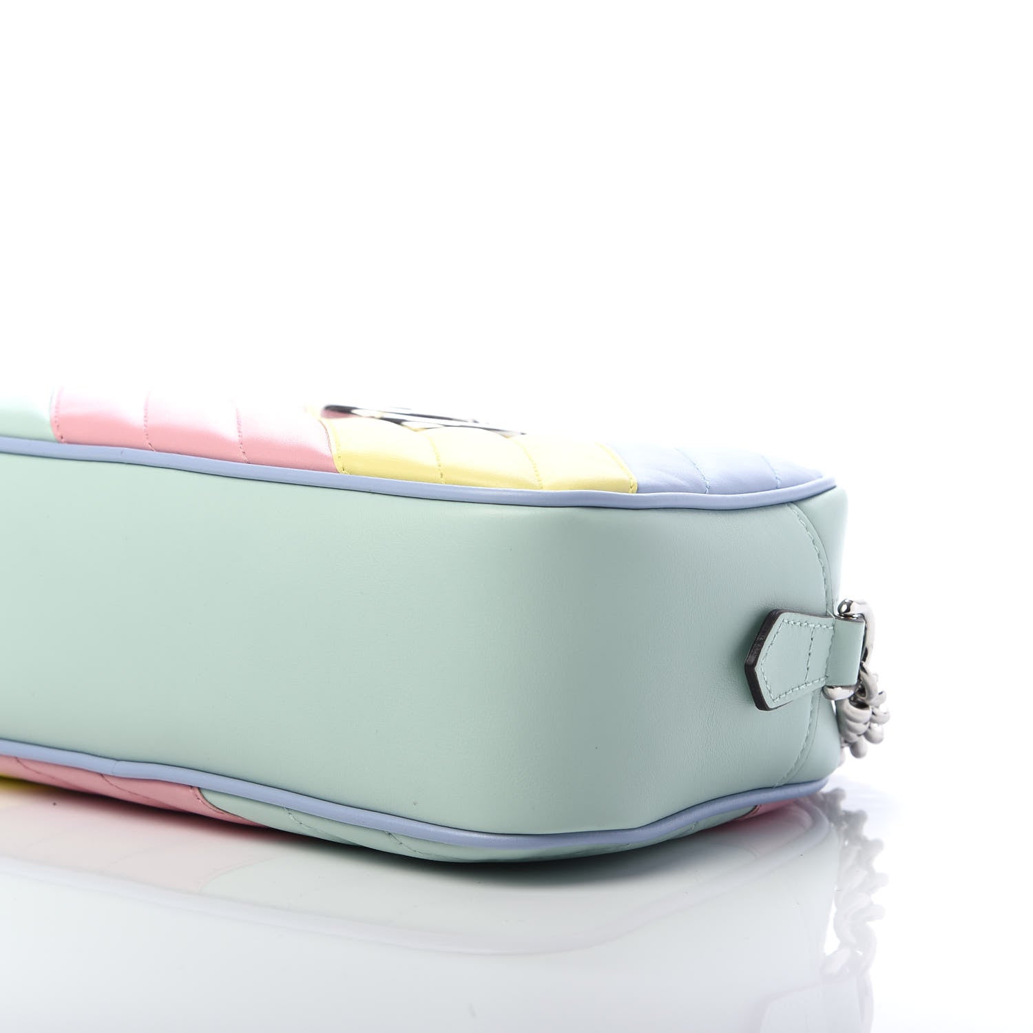 Gucci Calfskin Matelasse Diagonal Small GG Marmont Chain Shoulder Bag Multicolor Pastel 7 of 11