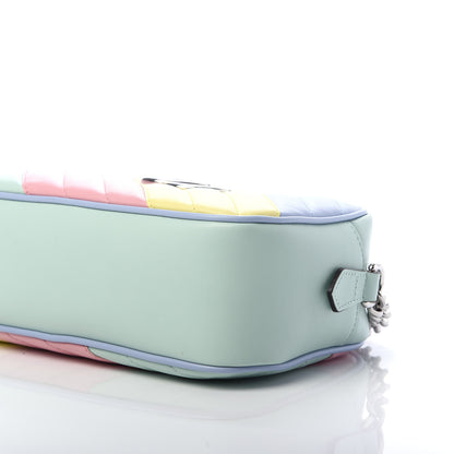 Gucci Calfskin Matelasse Diagonal Small GG Marmont Chain Shoulder Bag Multicolor Pastel 7 of 11