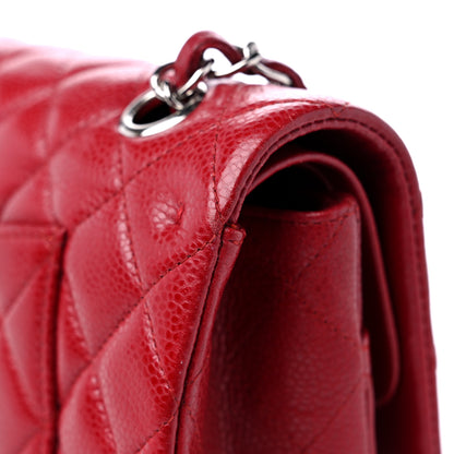 Chanel Caviar Quilted Medium Double Flap Dark Red 14 of 20
