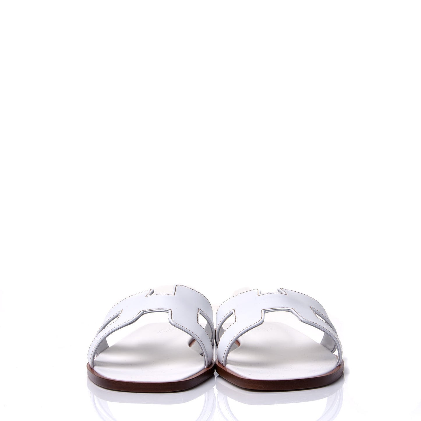 Box Calfskin Oran Sandals 37.5 White