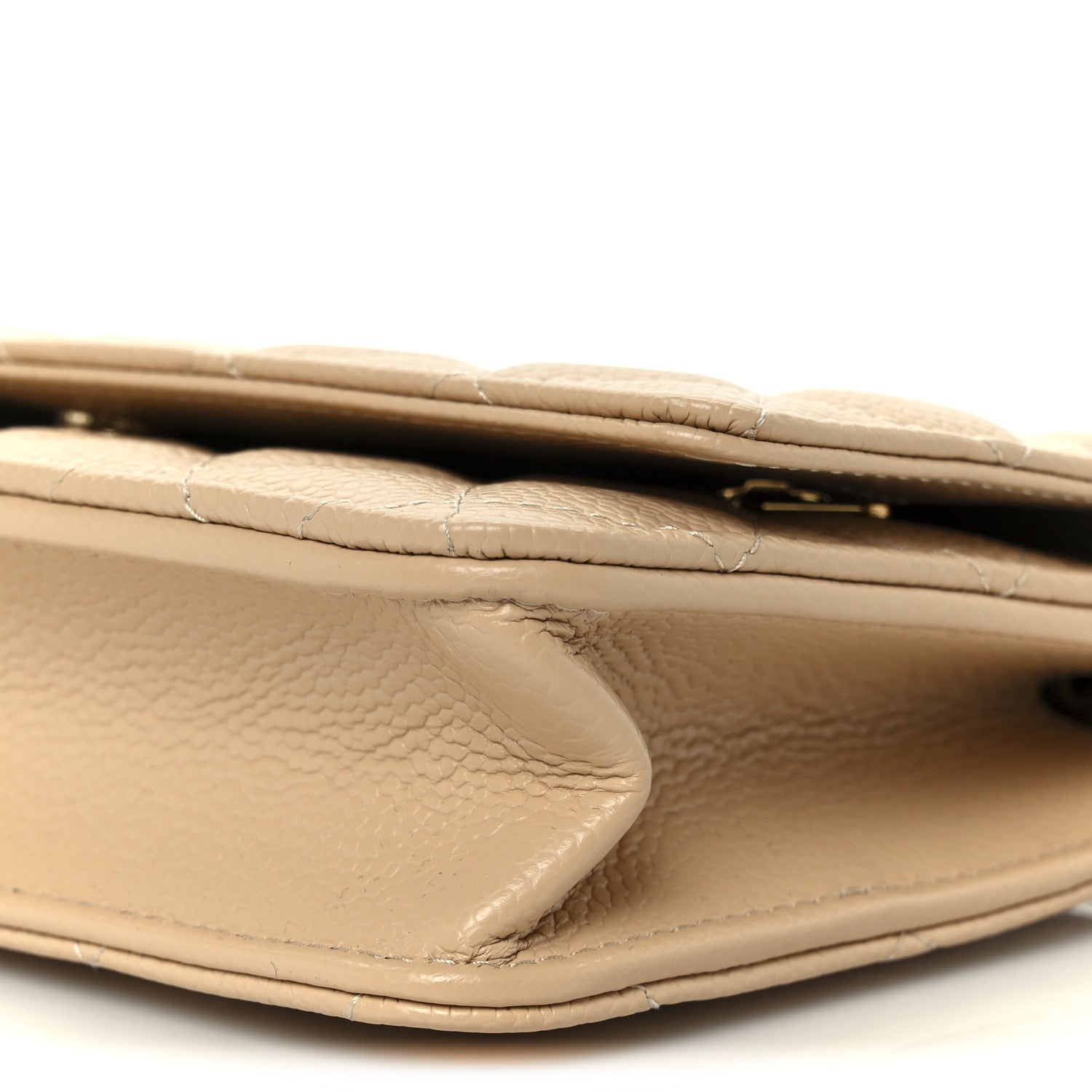 Chanel Caviar Quilted Wallet on Chain WOC Beige 11 of 12