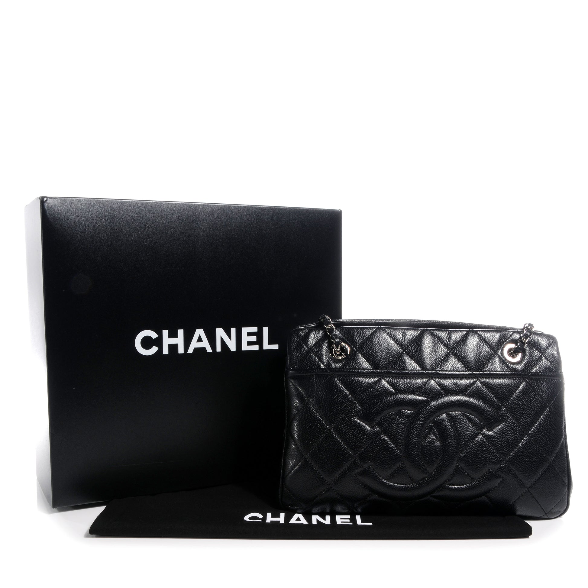 Chanel Caviar CC Timeless Tote Black 5 of 8