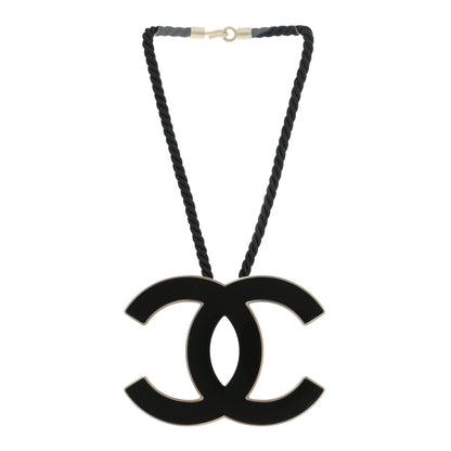 Chanel Enamel CC Rope Necklace Black 3 of 7