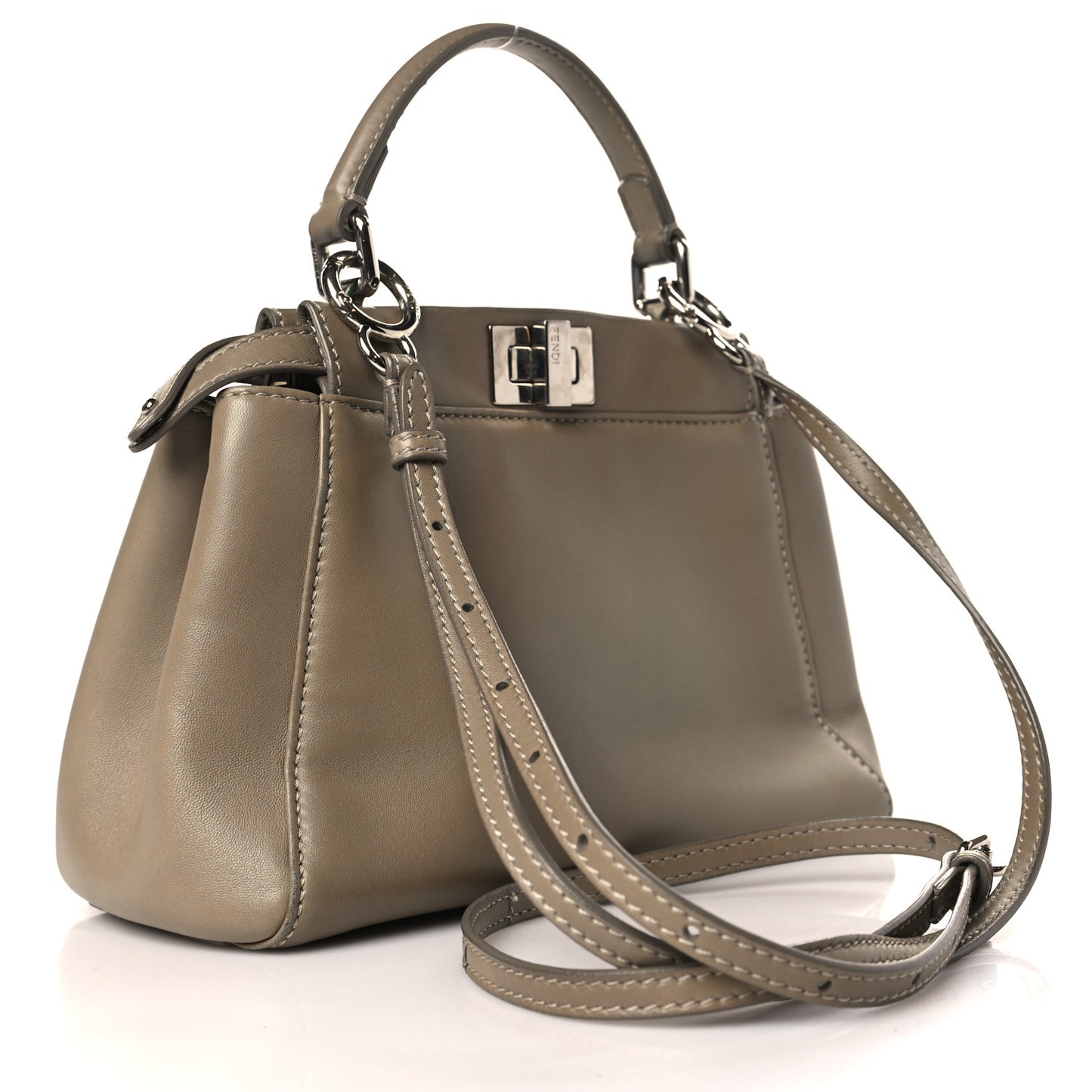 Nappa Mini Peekaboo Iconic Satchel Tortora
