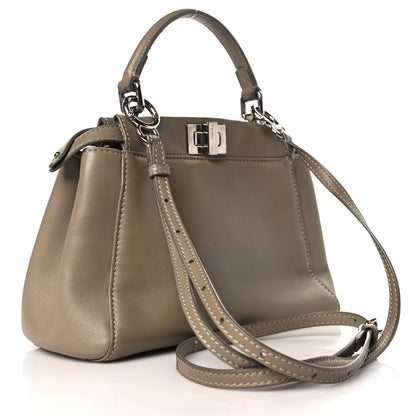 Fendi Nappa Mini Peekaboo Iconic Satchel Tortora 3 of 8
