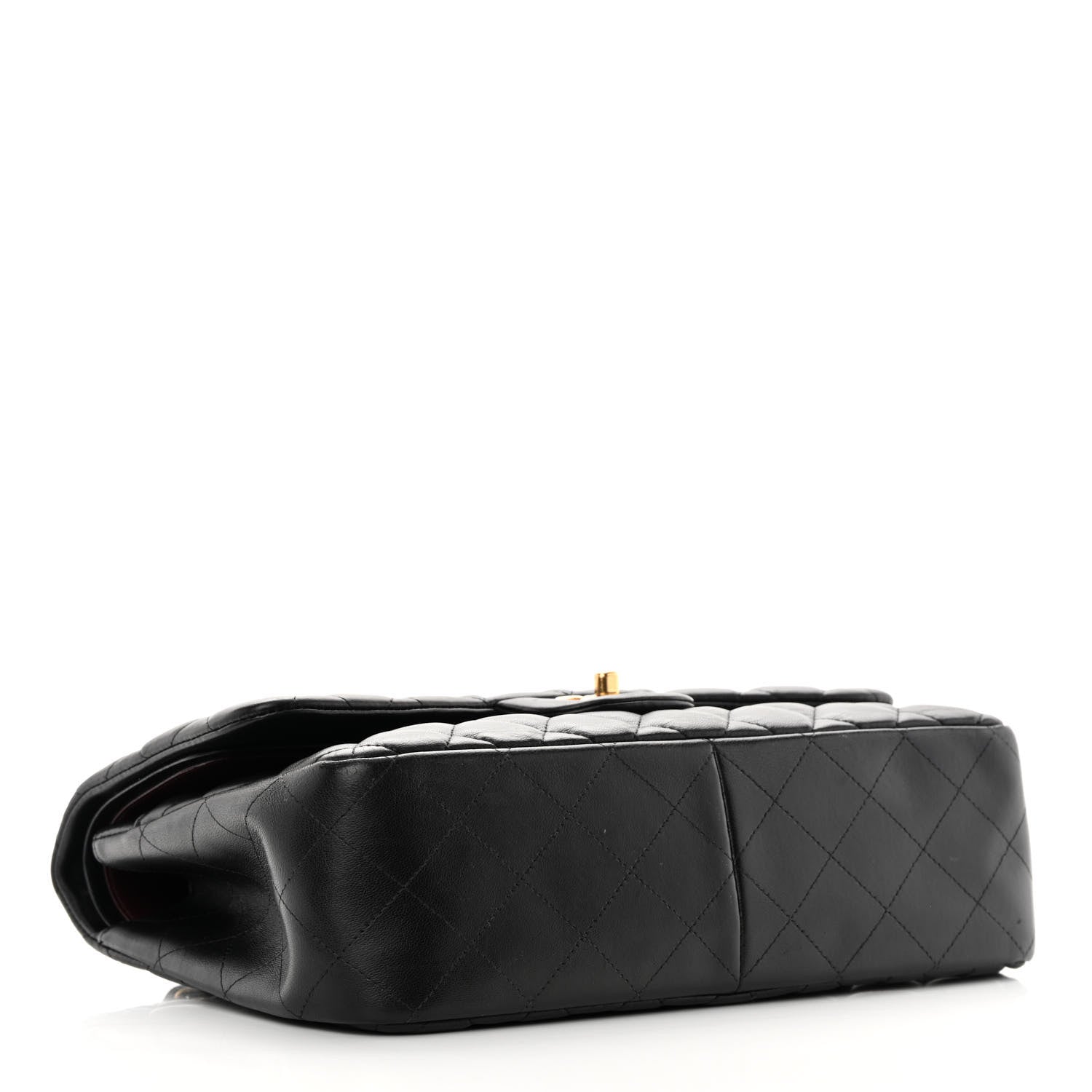 Chanel Lambskin Quilted Jumbo Double Flap Black 4 of 21