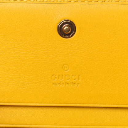 Gucci Calfskin Matelasse GG Marmont Card Case Stone Topaz 6 of 8