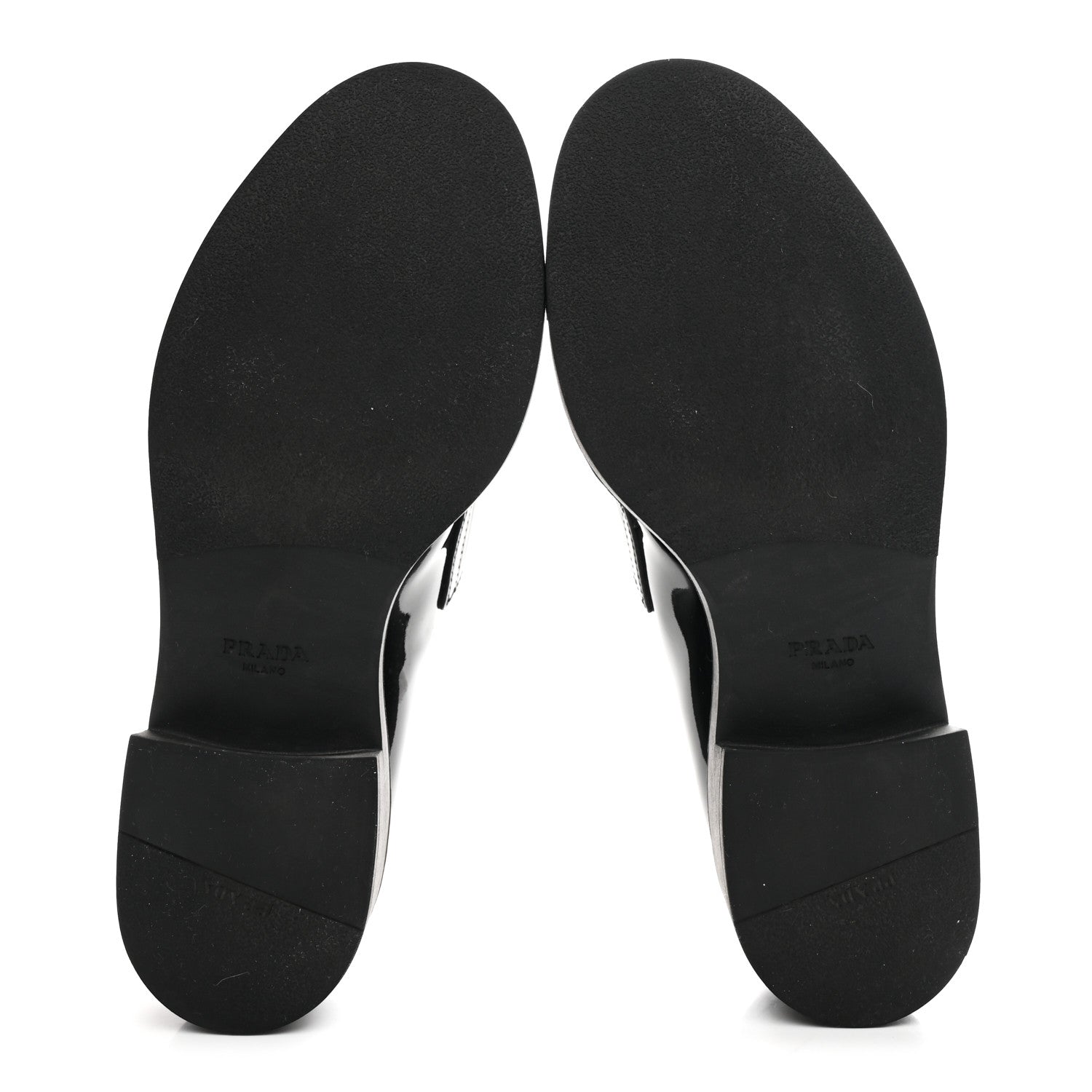 Prada Vernice Triangle 50mm Loafers 38.5 Black 6 of 9