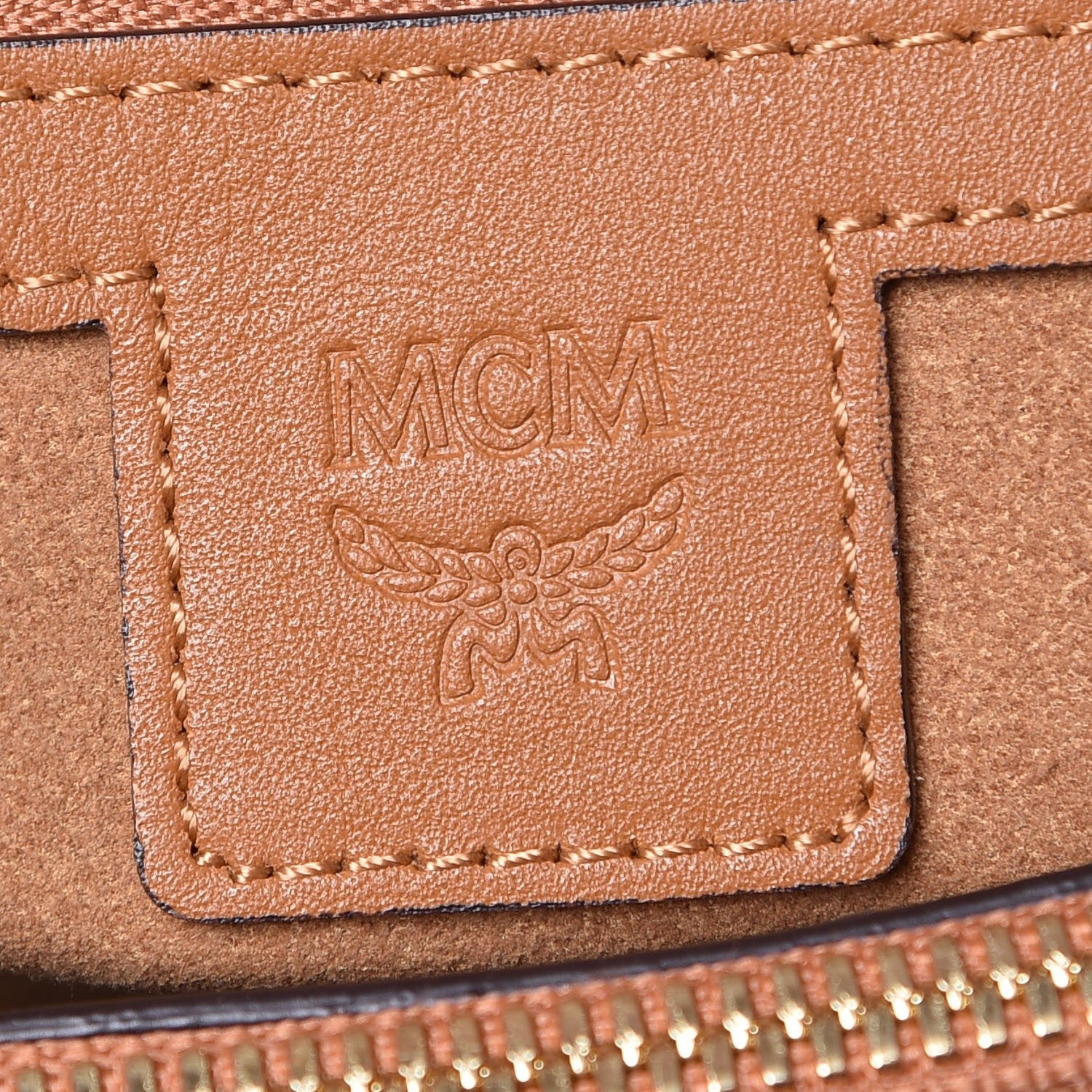 MCM Visetos Large Essential Tote Cognac 6 of 11