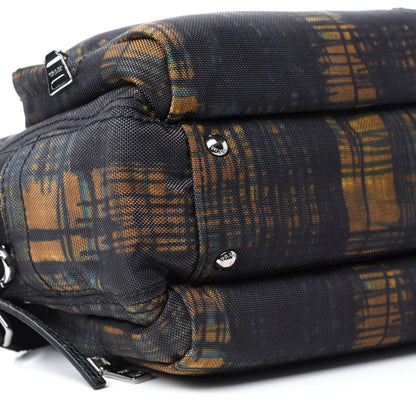 Prada Cordura Crocco Satchel Oro 6 of 9