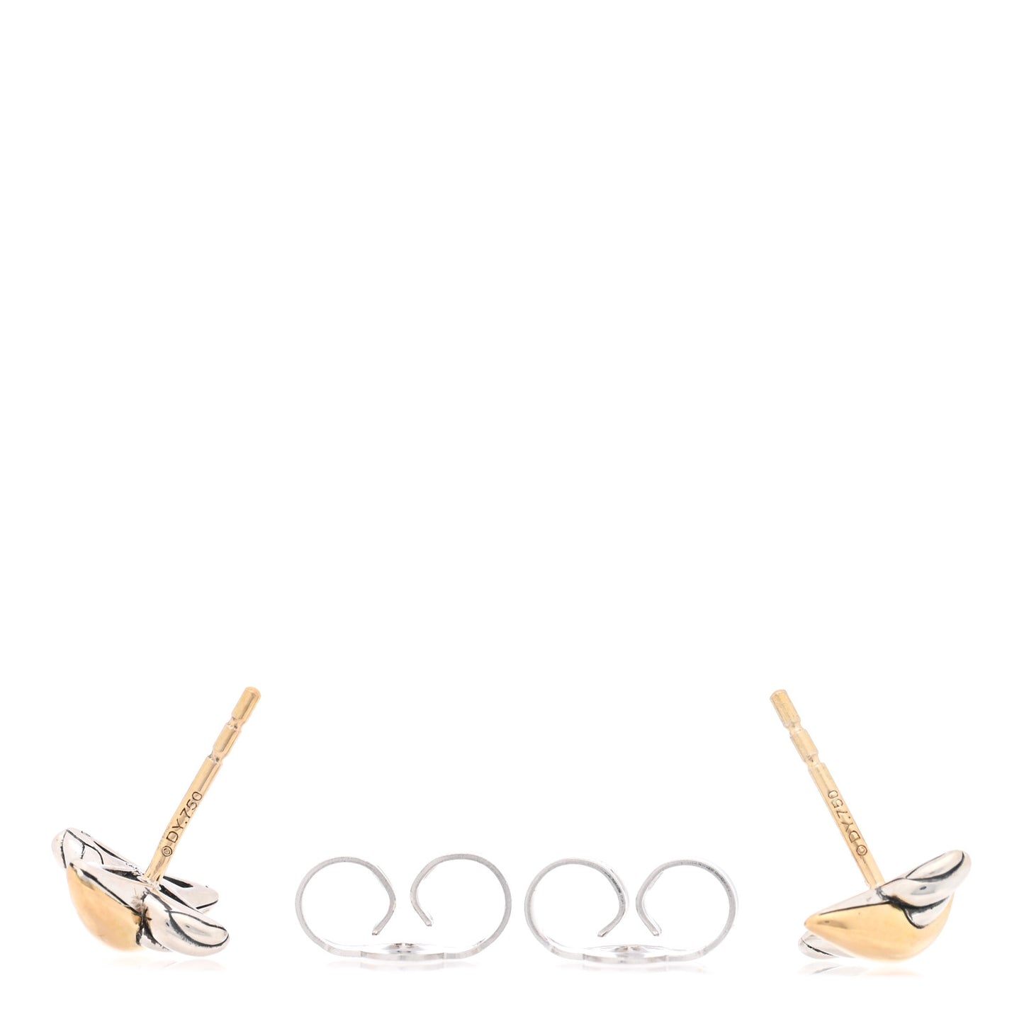Sterling Silver 18K Yellow Gold Petite X Stud Earrings