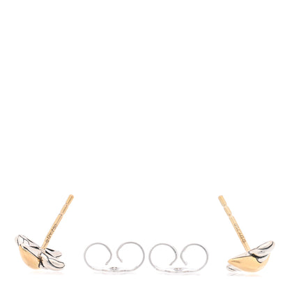 David Yurman Sterling Silver 18K Yellow Gold Petite X Stud Earrings 3 of 4