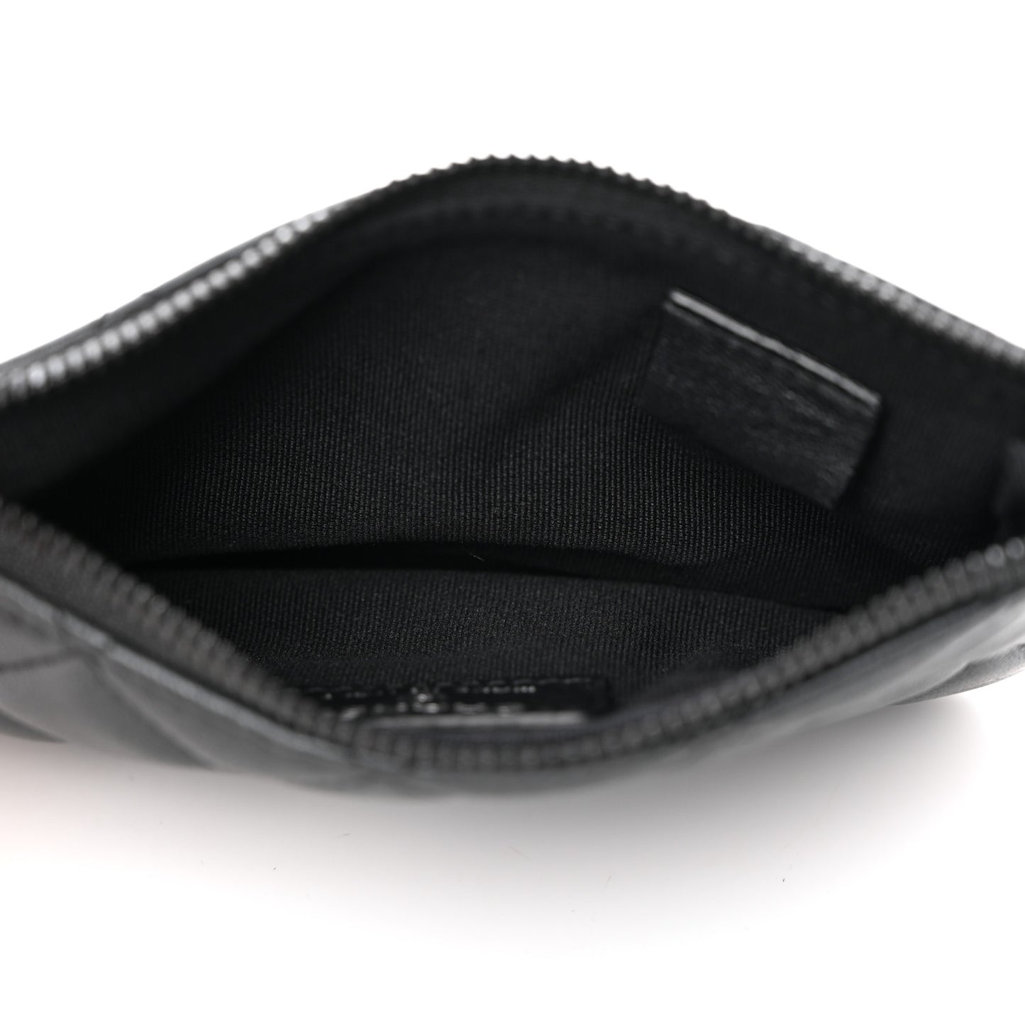 Pearly Lambskin Quilted Small Cosmetic Case So Black