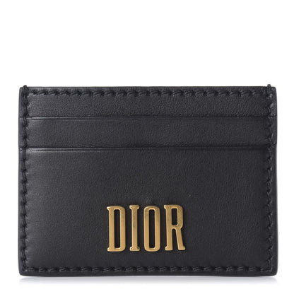Christian Dior Calfskin D-Fence Card Holder Black 1 of 9