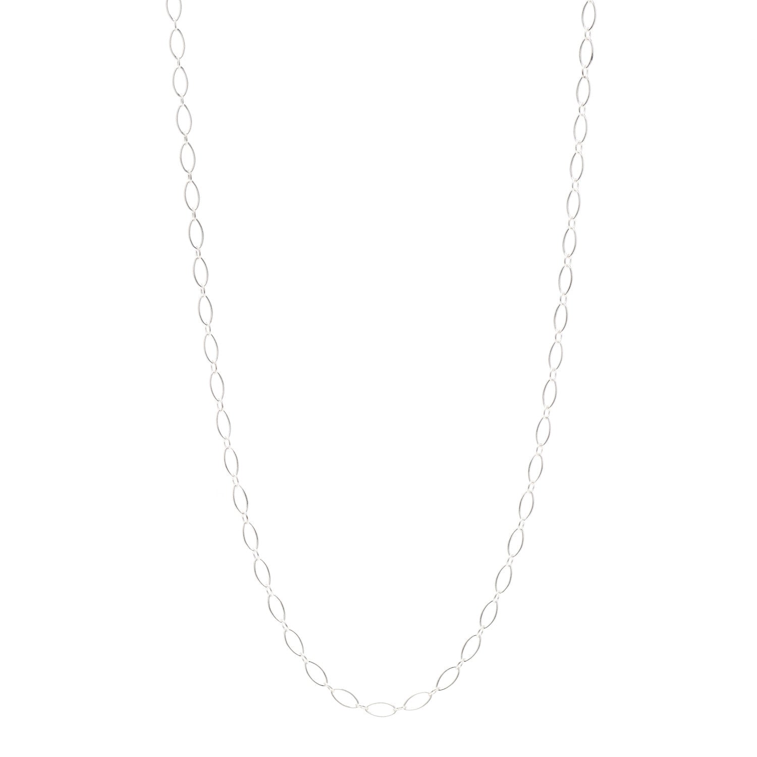 Tiffany Sterling Silver Oval Link Chain Necklace 31" 1 of 6