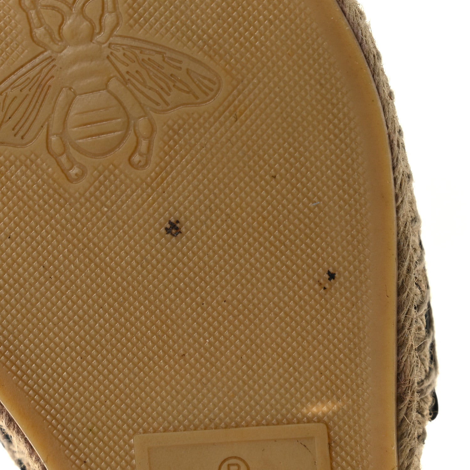Gucci Monogram Matelasse GG Marmont Espadrille 20mm Slide Sandals 37 Beige Ebony Black 12 of 15