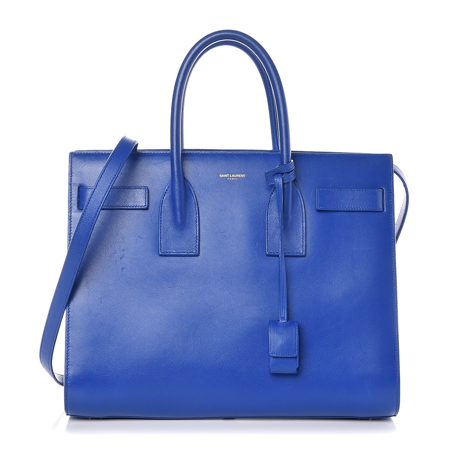 Saint Laurent Calfskin Small Sac De Jour Blue Majorelle 2 of 19