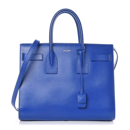 Saint Laurent Calfskin Small Sac De Jour Blue Majorelle 2 of 19