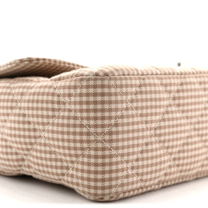 Chanel Toile Gingham Medium Single Flap Beige 9 of 11