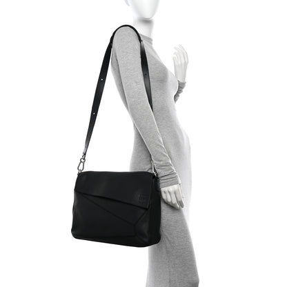 Loewe Calfskin Puzzle Messenger Bag Black 2 of 13