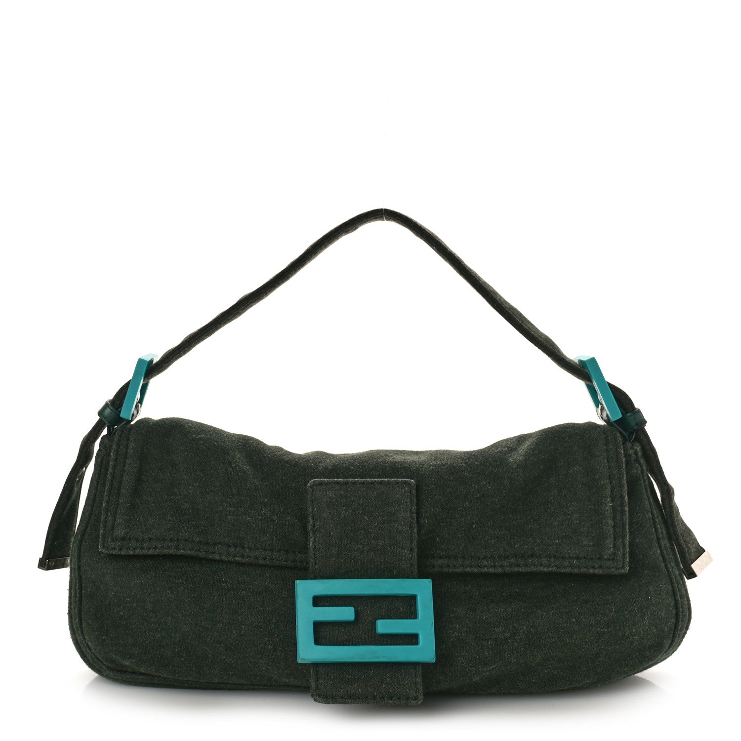 Fendi Jersey Baguette Green 1 of 8