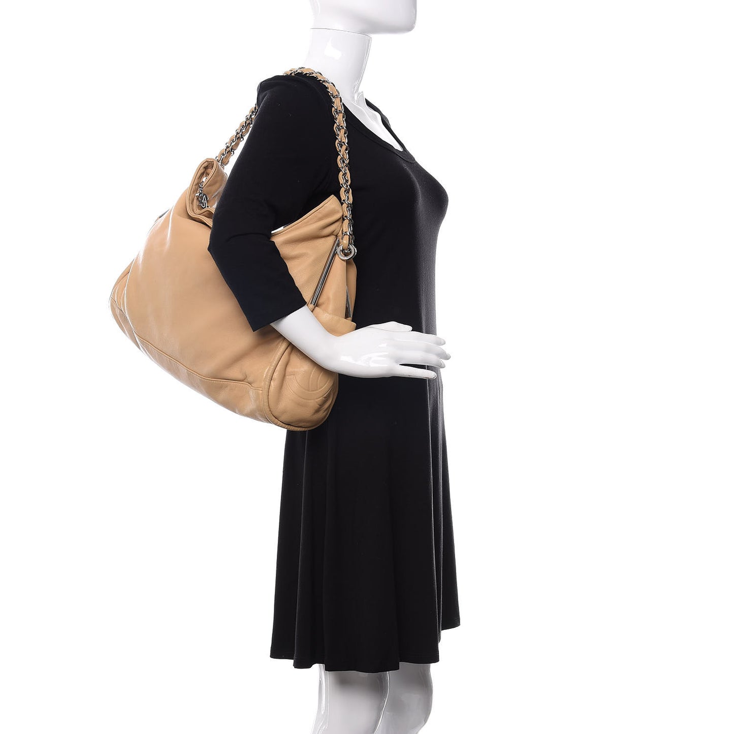 Lambskin Large Ultimate Soft Tote Beige