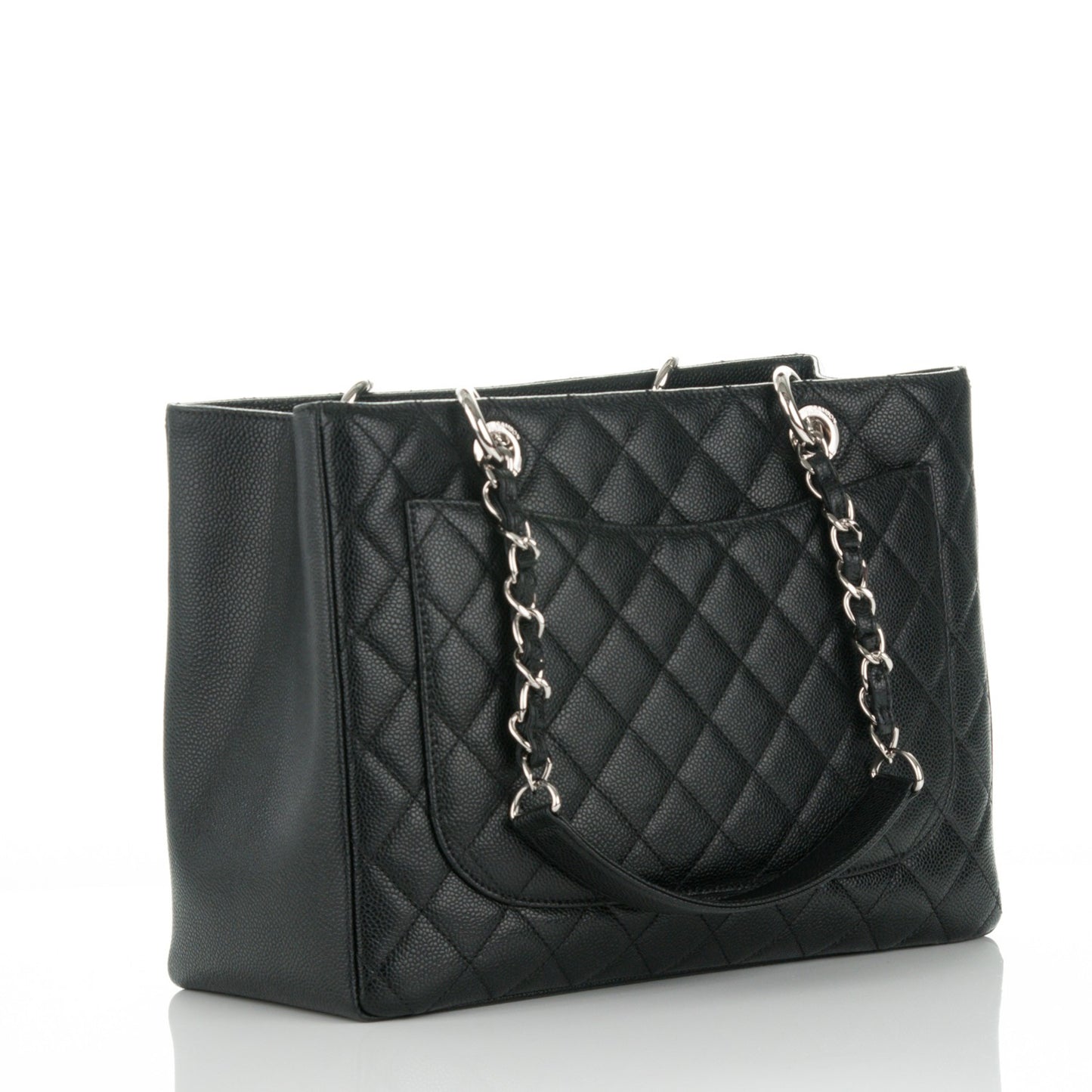 Caviar Quilted Grand Shopping Tote GST Black